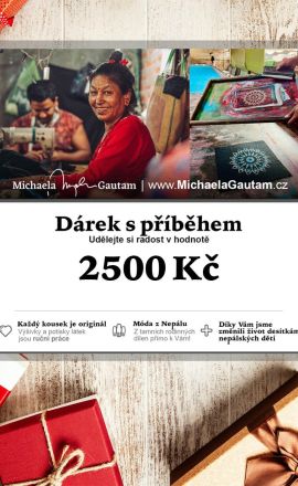 Dárkový certifikát v hodnotě 2500 Kč