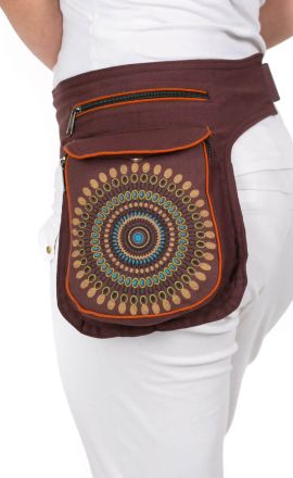 Ledvinka Purano - hnědá mandala