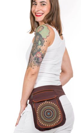 Ledvinka Purano - hnědá mandala