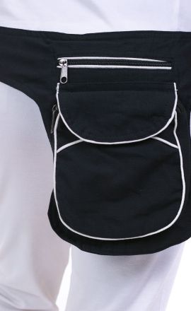 Ledvinka Purano - černá s bílým lemem