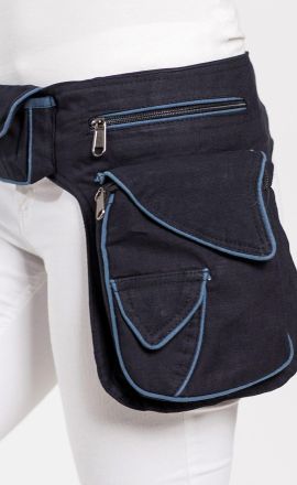 Ledvinka Purano - černá s šedým lemem