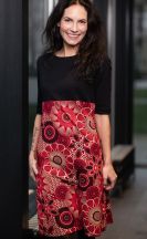 Bordó šaty Michaela Gautam Muskina