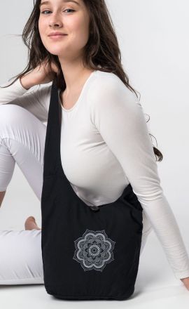 Černá kabelka Michaela Gautam Lotus s výšivkou